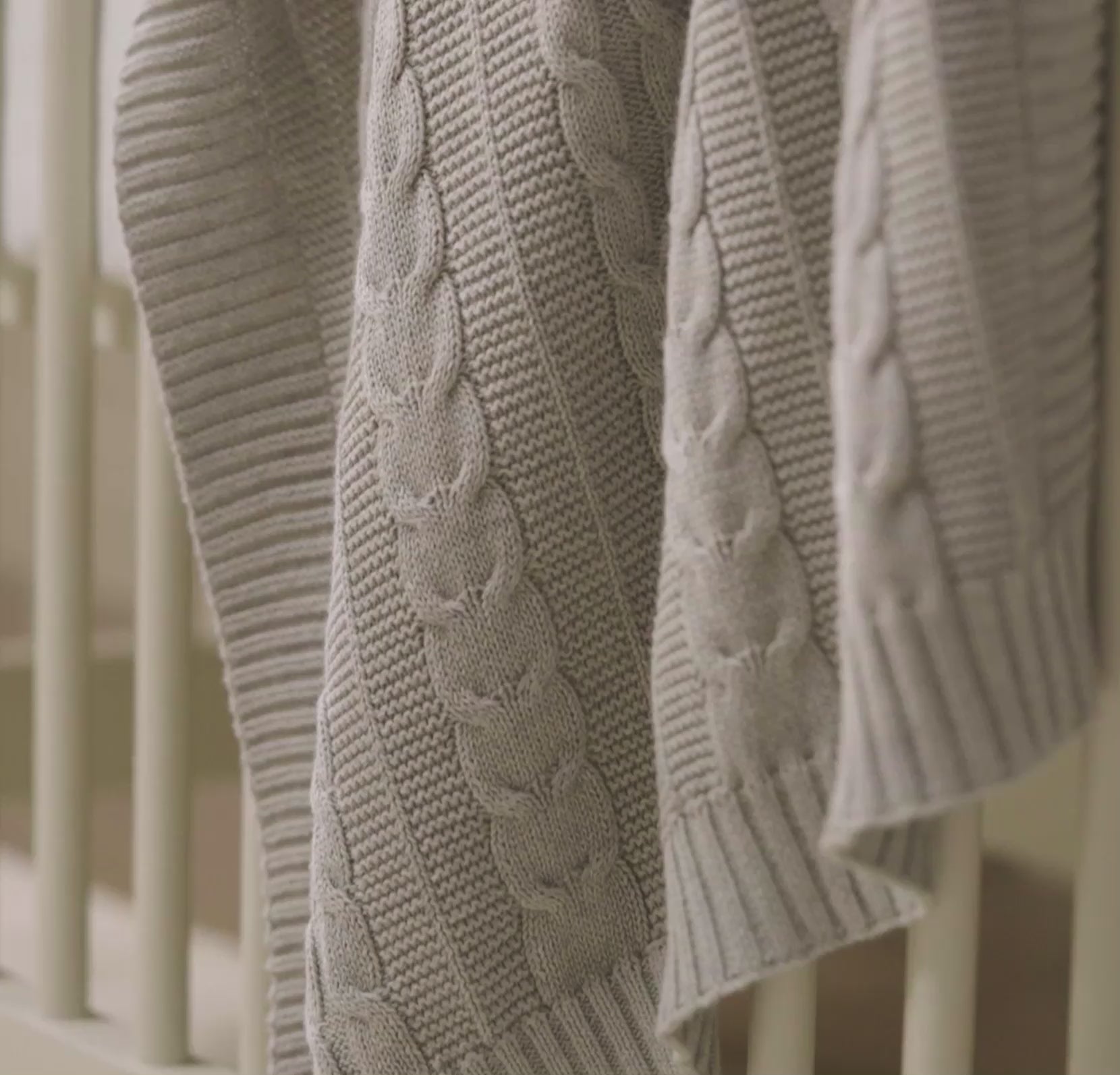 Cable Knit Baby Blanket