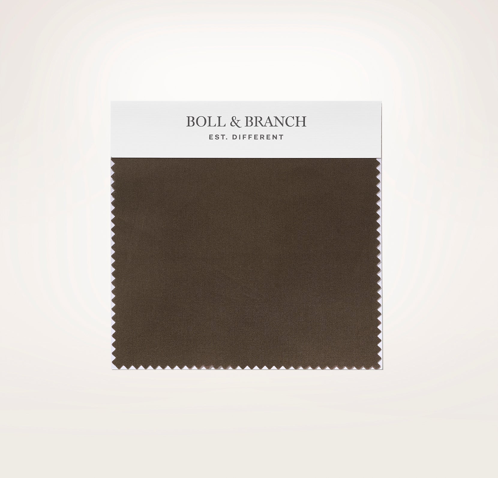 Percale Hemmed Fabric Swatch - Deep Walnut