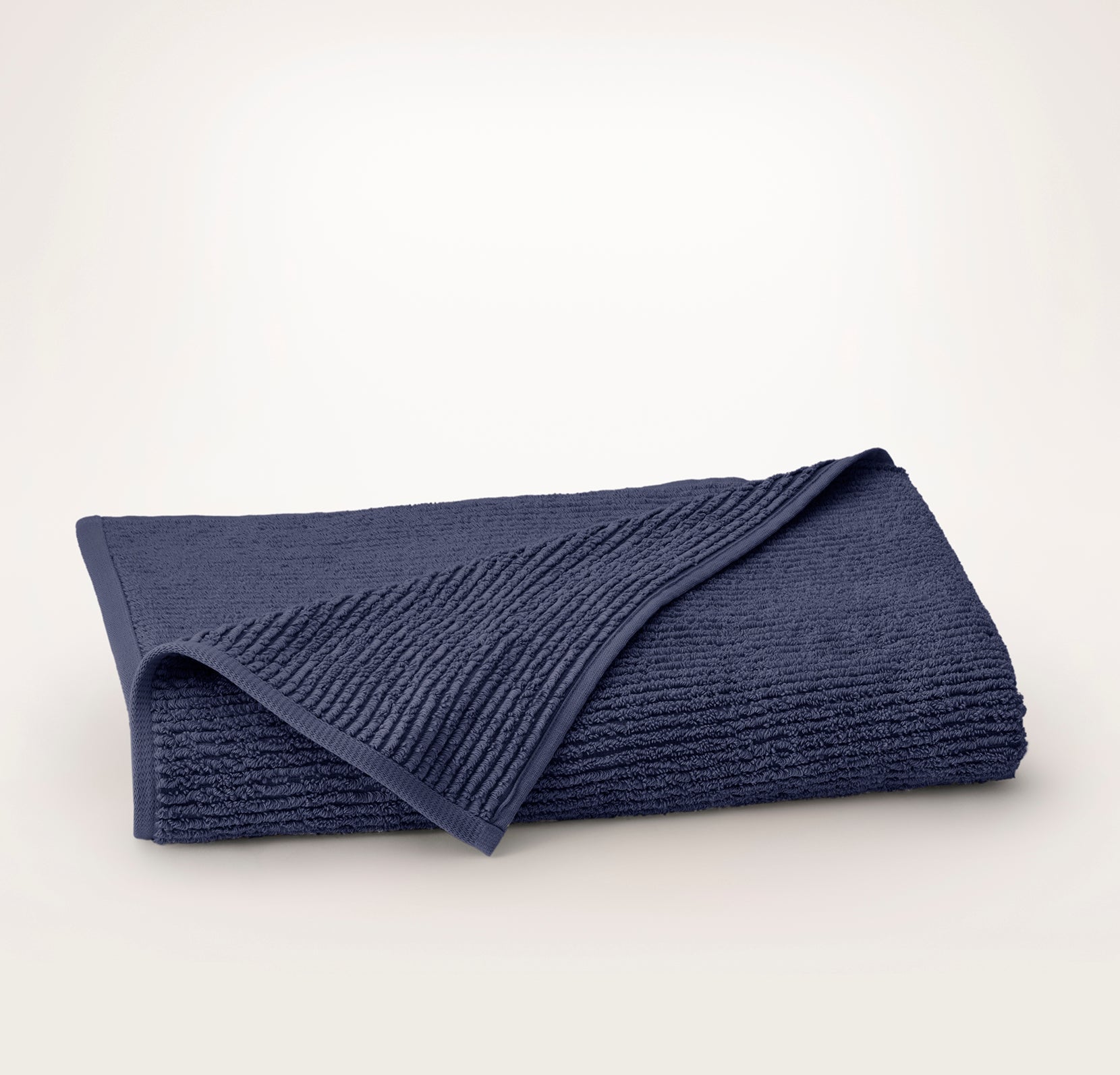 Turkish Ribbed Bath Sheet - Coastal Navy